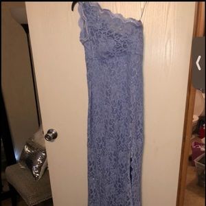 Lavender one shoulder pageant dress